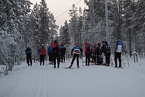 Polarstjernen hadde klubbsamling for skiløpere fra Finnmark som er  13-14 års alderen.  Foto: Charles Petterson