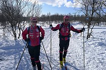 Silvana Roska og Stein Østmo hadde kommet på ski helt fra Tana Charles Petterson