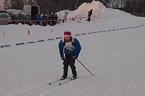 En av skiløperne til hjemmeklubben Polarstjernen. Govvat/foto: Charles Petterson