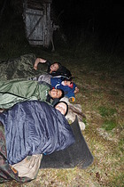 4 gutter som var klar til å sove utenfor Ilargammen! Foto: Charles Petterson. 