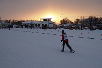 En av Ilarskiløperne på vei ut av startområdet. Govvat/foto: Charles Petterson