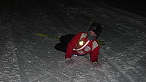 En med godt humør, på nye ski. Govvat/foto: Charles Petterson